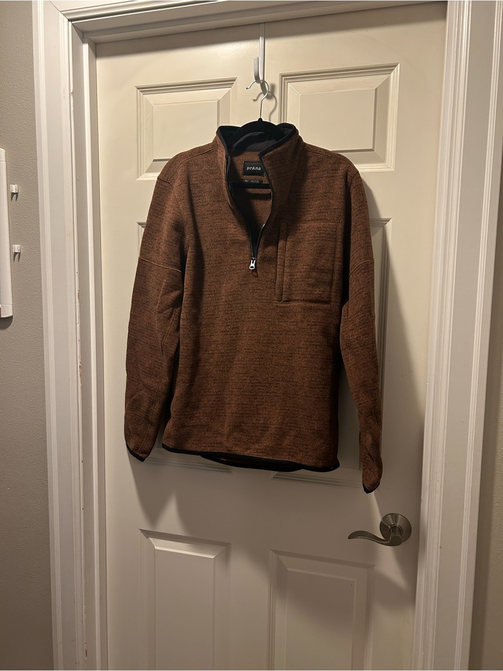 Prana Men's Brown Half-Zip Sweater Pullover